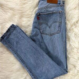 Levi's Light Blue Denim Jeans with Brown Patch